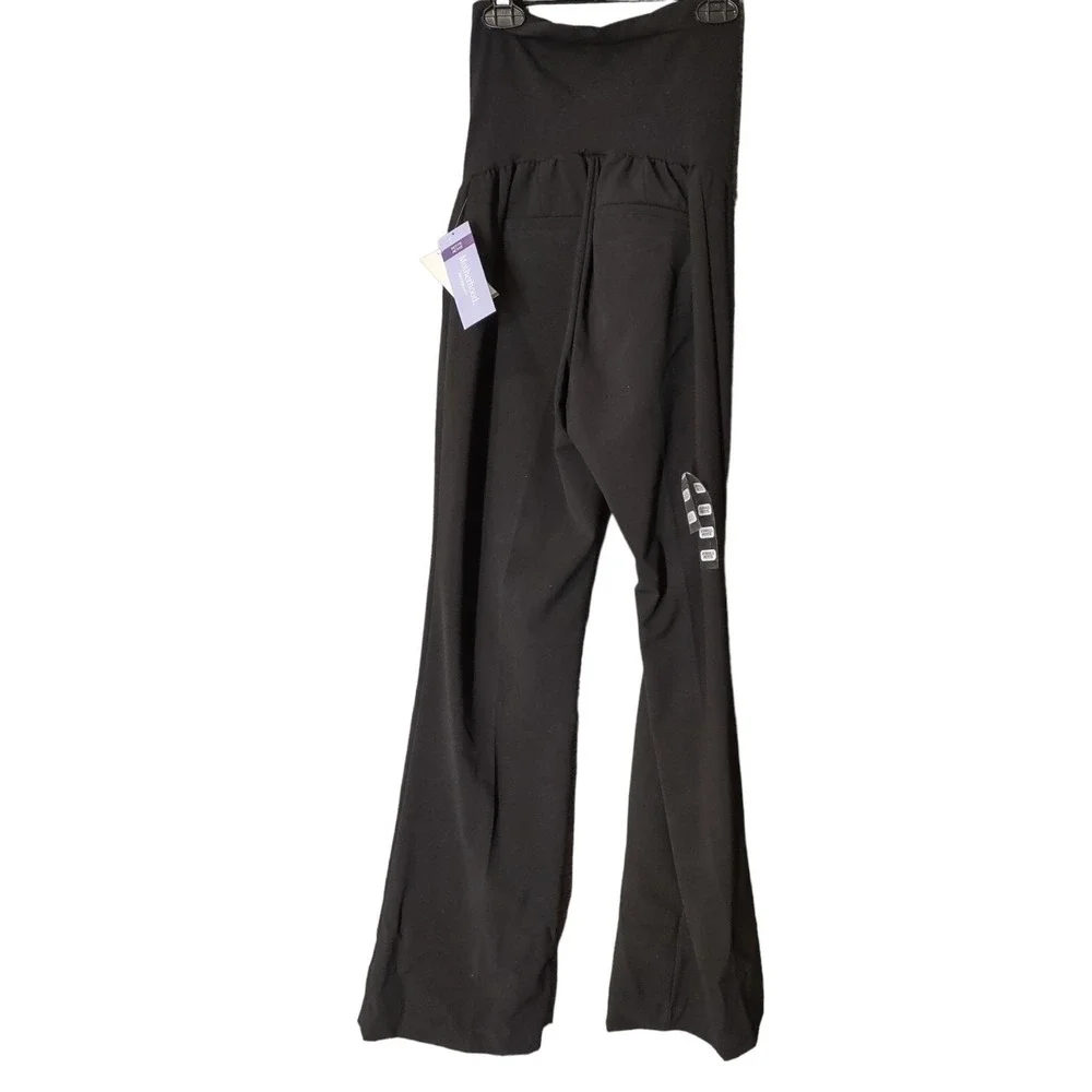 Maternity Womens PXS Motherhood Black Knit Pregnancy Dress Pant Adult Petite New